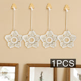 Maxbell Woven Christmas Hanging Ornament Star Decoration Snowflake for New Year