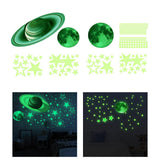 Maxbell 3D Glowing In The Dark Stars Wall Stickers Luminous Wall Decals DIY Bedroom 17cmx37cmx2cm