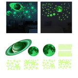 Maxbell 3D Glowing In The Dark Stars Wall Stickers Luminous Wall Decals DIY Bedroom 17cmx37cmx2cm
