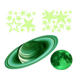 Maxbell 3D Glowing In The Dark Stars Wall Stickers Luminous Wall Decals DIY Bedroom 17cmx37cmx2cm