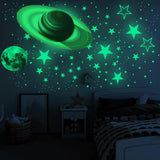 Maxbell 3D Glowing In The Dark Stars Wall Stickers Luminous Wall Decals DIY Bedroom 17cmx37cmx2cm