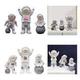 Maxbell 3Pcs Astronaut Statues Cake Toppers Figurines for Windowsills Crafts Decor White