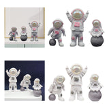 Maxbell 3Pcs Astronaut Statues Cake Toppers Figurines for Windowsills Crafts Decor White