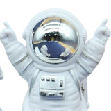 Maxbell 3Pcs Astronaut Statues Spaceman Ornaments for Cake Topper Decoration Crafts Argent