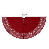Maxbell Large Christmas Tree Skirt Xmas Tree Mat for New Year Living Room Party Red
