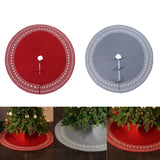 Maxbell Large Christmas Tree Skirt Xmas Tree Mat for New Year Living Room Party Red