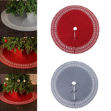 Maxbell Large Christmas Tree Skirt Xmas Tree Mat for New Year Living Room Party Red