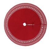 Maxbell Large Christmas Tree Skirt Xmas Tree Mat for New Year Living Room Party Red