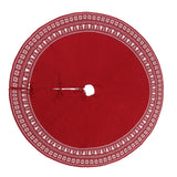 Maxbell Large Christmas Tree Skirt Xmas Tree Mat for New Year Living Room Party Red