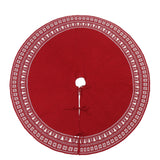 Maxbell Large Christmas Tree Skirt Xmas Tree Mat for New Year Living Room Party Red