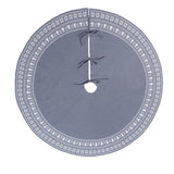 Maxbell Large Christmas Tree Skirt Xmas Tree Mat for New Year Living Room Party Gray