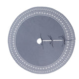 Maxbell Large Christmas Tree Skirt Xmas Tree Mat for New Year Living Room Party Gray