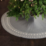 Maxbell Large Christmas Tree Skirt Xmas Tree Mat for New Year Living Room Party Gray