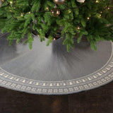 Maxbell Large Christmas Tree Skirt Xmas Tree Mat for New Year Living Room Party Gray