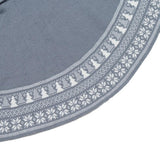 Maxbell Large Christmas Tree Skirt Xmas Tree Mat for New Year Living Room Party Gray