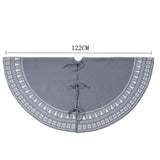 Maxbell Large Christmas Tree Skirt Xmas Tree Mat for New Year Living Room Party Gray