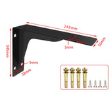 Maxbell Shelf Bracket Steel with Screws Wall Mount Tripod Triangle Bracket for 24cm