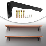 Maxbell Shelf Bracket Steel with Screws Wall Mount Tripod Triangle Bracket for 24cm