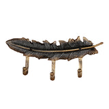 Maxbell Vintage Style Feather Shaped Coat Hook Clothes Hanger for Bag Bathroom