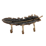 Maxbell Vintage Style Feather Shaped Coat Hook Clothes Hanger for Bag Bathroom