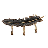Maxbell Vintage Style Feather Shaped Coat Hook Clothes Hanger for Bag Bathroom