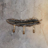 Maxbell Vintage Style Feather Shaped Coat Hook Clothes Hanger for Bag Bathroom