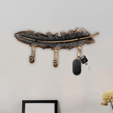 Maxbell Vintage Style Feather Shaped Coat Hook Clothes Hanger for Bag Bathroom