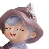 Maxbell Elderly Couple Figurines Handmade Statue for Old Age Wedding Decoration 13.5cmx7.5cmx14.5cm