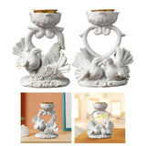 Maxbell Bird Figurine Candlestick Candleholder Candle Holder for Wedding Holiday 10cmx7cmx13cm