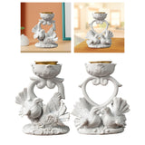Maxbell Bird Figurine Candlestick Candleholder Candle Holder for Wedding Holiday 10cmx7cmx13cm