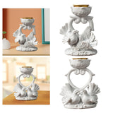 Maxbell Bird Figurine Candlestick Candleholder Candle Holder for Wedding Holiday 10cmx7cmx13cm