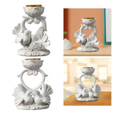 Maxbell Bird Figurine Candlestick Candleholder Candle Holder for Wedding Holiday 10cmx7cmx13cm