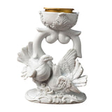 Maxbell Bird Figurine Candlestick Candleholder Candle Holder for Wedding Holiday 10cmx7cmx13cm