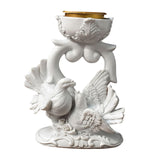 Maxbell Bird Figurine Candlestick Candleholder Candle Holder for Wedding Holiday 10cmx7cmx13cm