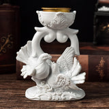 Maxbell Bird Figurine Candlestick Candleholder Candle Holder for Wedding Holiday 10cmx7cmx13cm