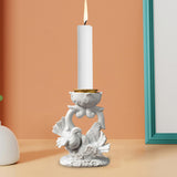 Maxbell Bird Figurine Candlestick Candleholder Candle Holder for Wedding Holiday 10cmx7cmx13cm