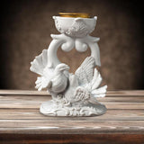 Maxbell Bird Figurine Candlestick Candleholder Candle Holder for Wedding Holiday 10cmx7cmx13cm