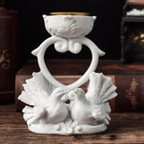Maxbell Bird Figurine Candlestick Candleholder Candle Holder for Wedding Holiday 11cmx7cmx13cm