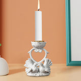 Maxbell Bird Figurine Candlestick Candleholder Candle Holder for Wedding Holiday 11cmx7cmx13cm