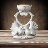 Maxbell Bird Figurine Candlestick Candleholder Candle Holder for Wedding Holiday 11cmx7cmx13cm