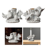 Maxbell Pigeon Candle Holder Adorable Candlestick Statue for Office Wedding 12.5cmx7cmx8.5cm