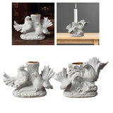 Maxbell Pigeon Candle Holder Adorable Candlestick Statue for Office Wedding 12.5cmx7cmx8.5cm
