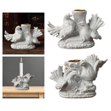 Maxbell Pigeon Candle Holder Adorable Candlestick Statue for Office Wedding 12.5cmx7cmx8.5cm