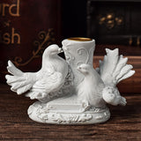Maxbell Pigeon Candle Holder Adorable Candlestick Statue for Office Wedding 12.5cmx7cmx8.5cm