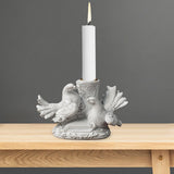 Maxbell Pigeon Candle Holder Adorable Candlestick Statue for Office Wedding 12.5cmx7cmx8.5cm