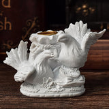 Maxbell Pigeon Candle Holder Adorable Candlestick Statue for Office Wedding 13cmx6.5cmx8cm