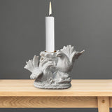Maxbell Pigeon Candle Holder Adorable Candlestick Statue for Office Wedding 13cmx6.5cmx8cm