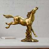 Maxbell Horse Statue Resin Figurine Animal Sculpture for Office Home 28cmx8cmx25.5cm