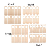 Maxbell 10Pcs Wooden Blank Door Knob Hangers Hotel DIY Plaque for Home door StyleA