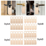 Maxbell 10Pcs Wooden Blank Door Knob Hangers Hotel DIY Plaque for Home door StyleA